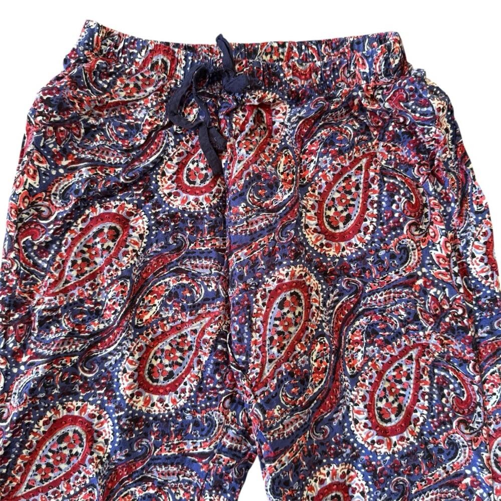 Zoe & Rose Band of Gypsies Girls Paisley Flowy Boho Flared Wide Leg Pants Size S - Picture 2 of 10